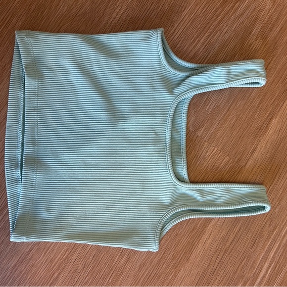 Wild Fable Light Blue Ribbed Tank Top - Picture 2 of 3
